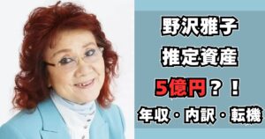 野沢雅子 資産